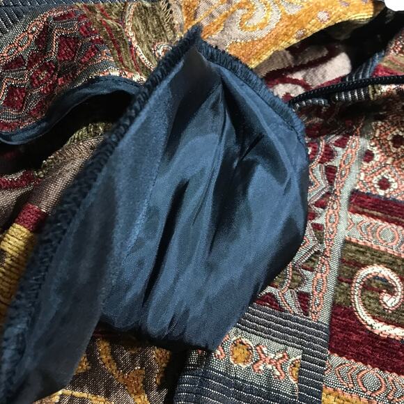 Renaissance Vintage Tapestry High Neck Long Sleeve Jacket Woman 2X - Picture 8 of 8